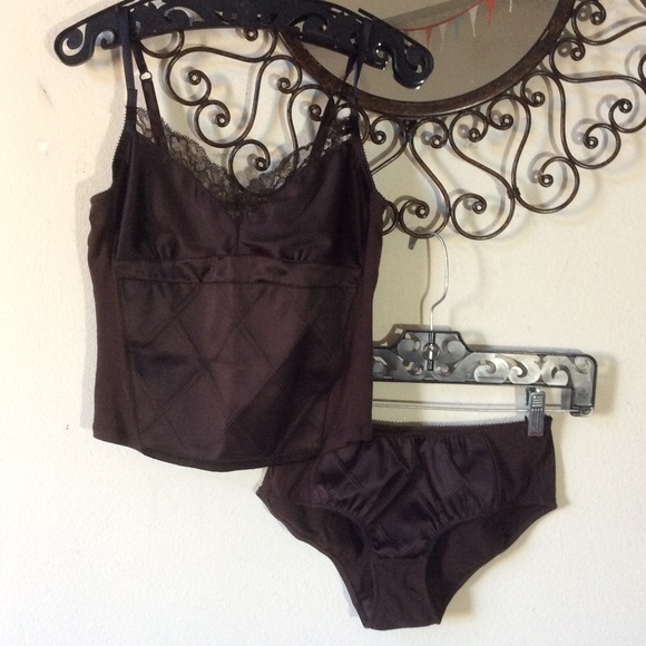 SOLD Gap Sleep Intimates Set Tank & Undies Brown - Picture 3 of 6